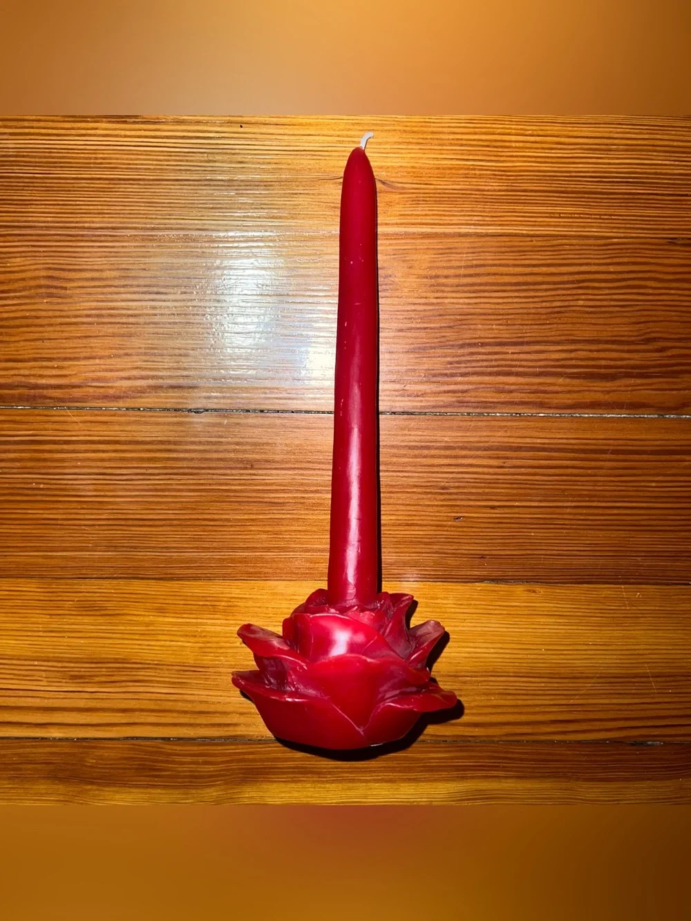 ANTHROPOLOGIE Rose Shaped Taper Candle